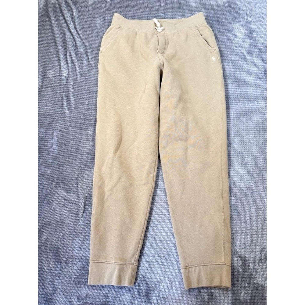 Polo Ralph Lauren Boys XL Khaki Tan Fleece Joggers Sweatpants Pony Logo 28X26.